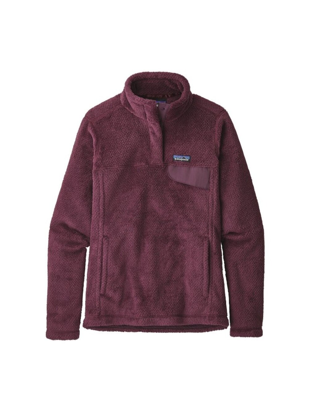 Patagonia Women's M Re-Tool Snap-T Pullover Sweater Deep Plum Light Balsamic